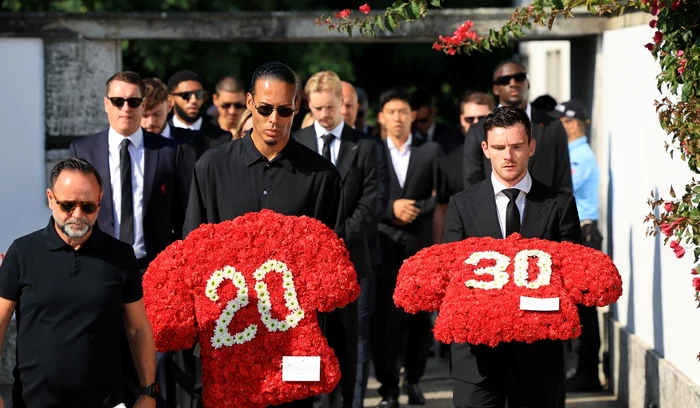 Diogo Jota a fost înmormântat, sâmbătă, în locul unde a început fotbalul (FOTO: EPA)