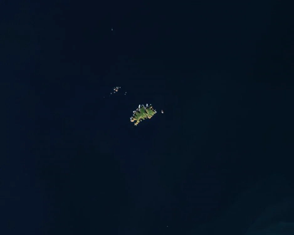 Imagine din satelin a insulei Berlenga Grande, din Portugalia. Foto: X/@ESA Earth Observation
