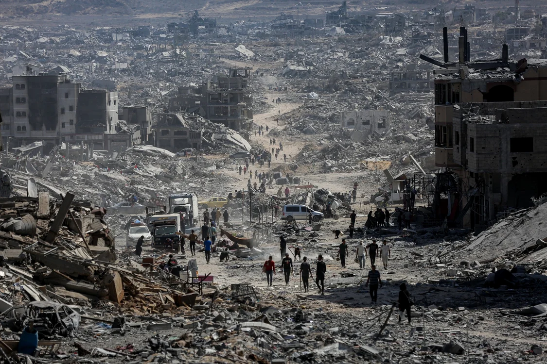 Palestinienii se întorc la casele lor după armistițiu FOTO profimedia