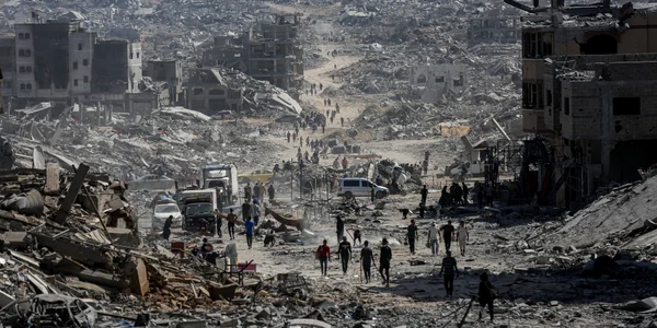 Palestinienii se întorc la casele lor după armistițiu FOTO profimedia jpg