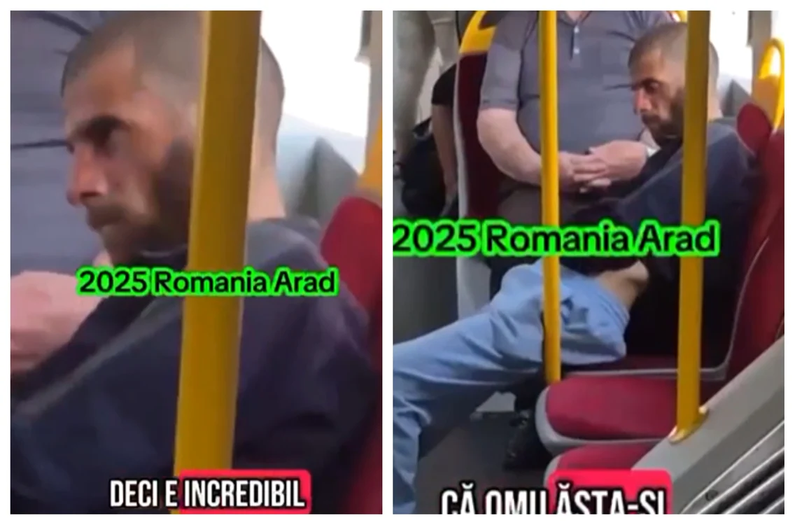 Bărbatul a fost reținut de polițiști FOTO captură video