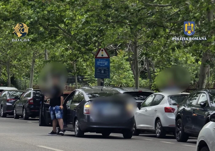 Inculpatul a fost prins în flagrant, în sectorul 1 al municipiului București FOTO: Poliția Română