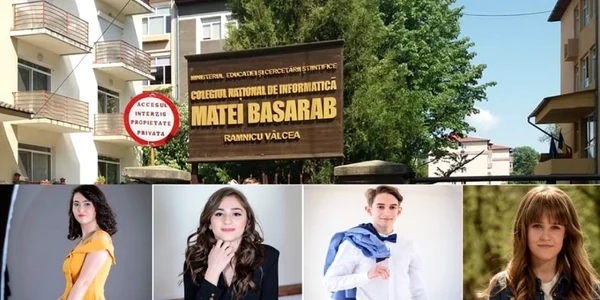 Cei patru fantastici ai Colegiului Naţional de Informatică Matei Basarab din Râmnicu Vâlcea cu media 10 la Evaluarea Naţională Foto colaj