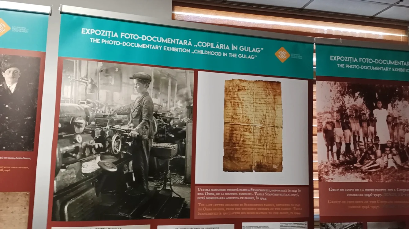 Expoziția Copilăria în Gulag la Vâlcea cu dramele rusificării din Basarabia Foto Daciana Stoica