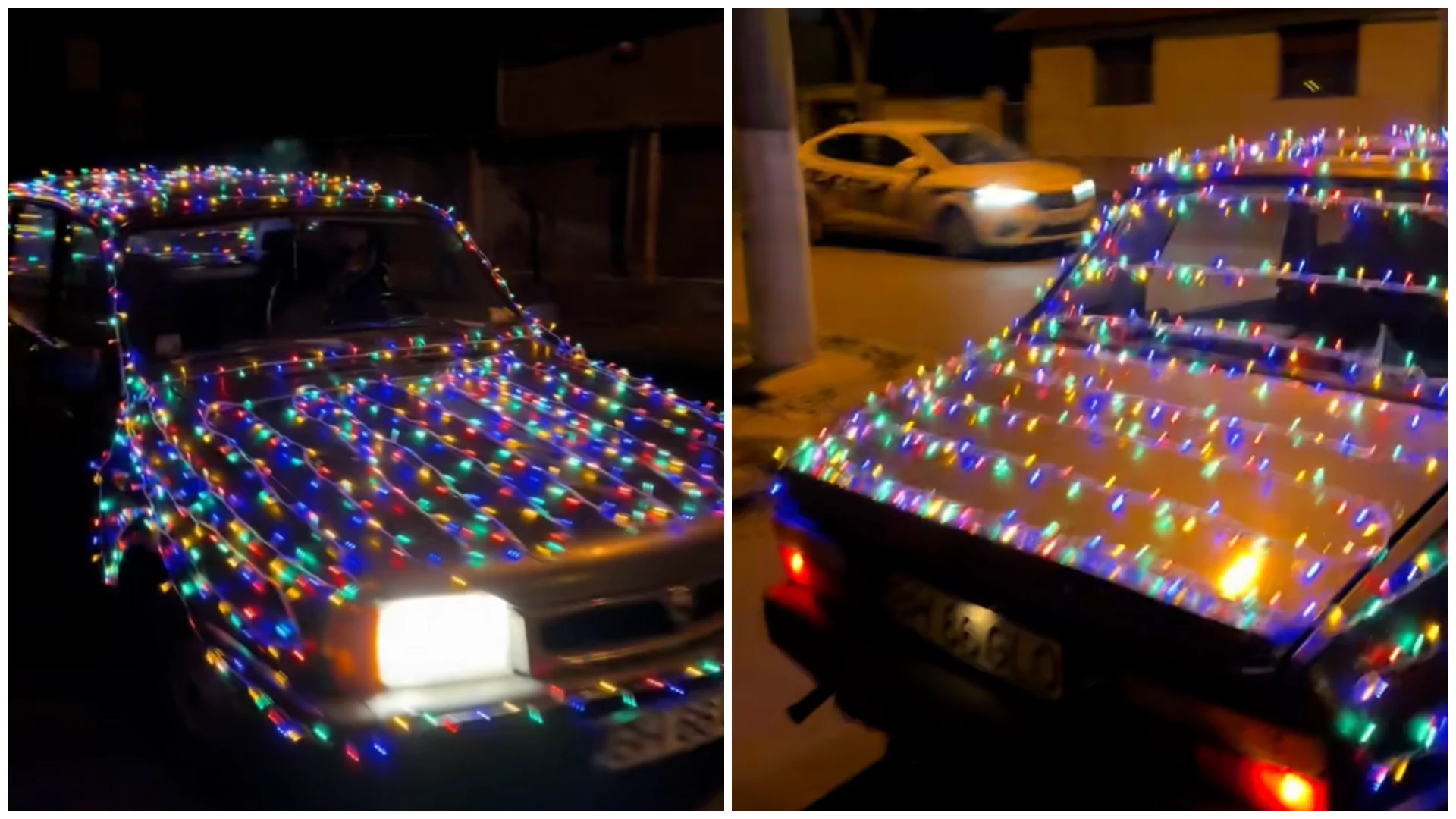 Un șofer din Bihor și-a împodobit mașina cu luminițe de Crăciun: „Lumea zâmbește, mă filmează”. În ce condiții pot fi aplicate sancțiuni