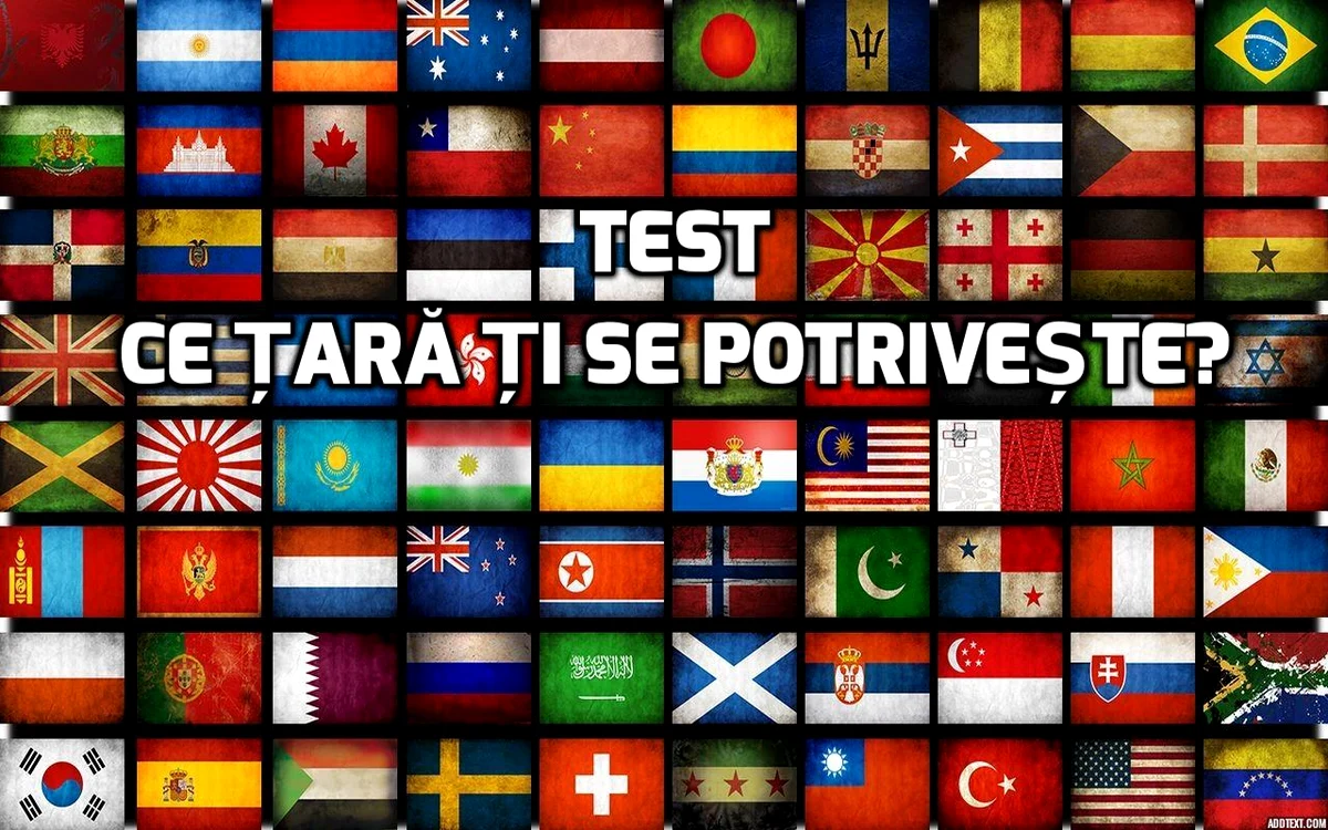 
    Test - Află ce țară ți se potrivește cel mai binefoto: playbuzz.com  