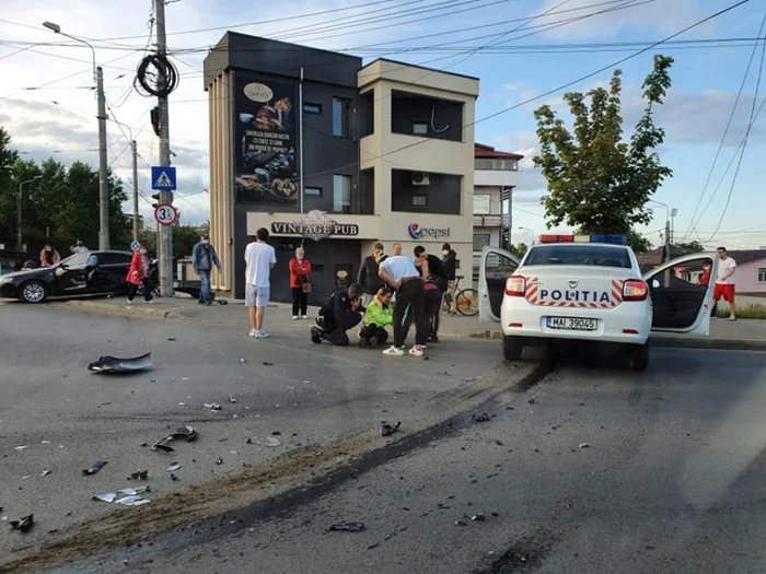 Accidentul s-a soldat doar cu pagube materiale Foto: GSDG