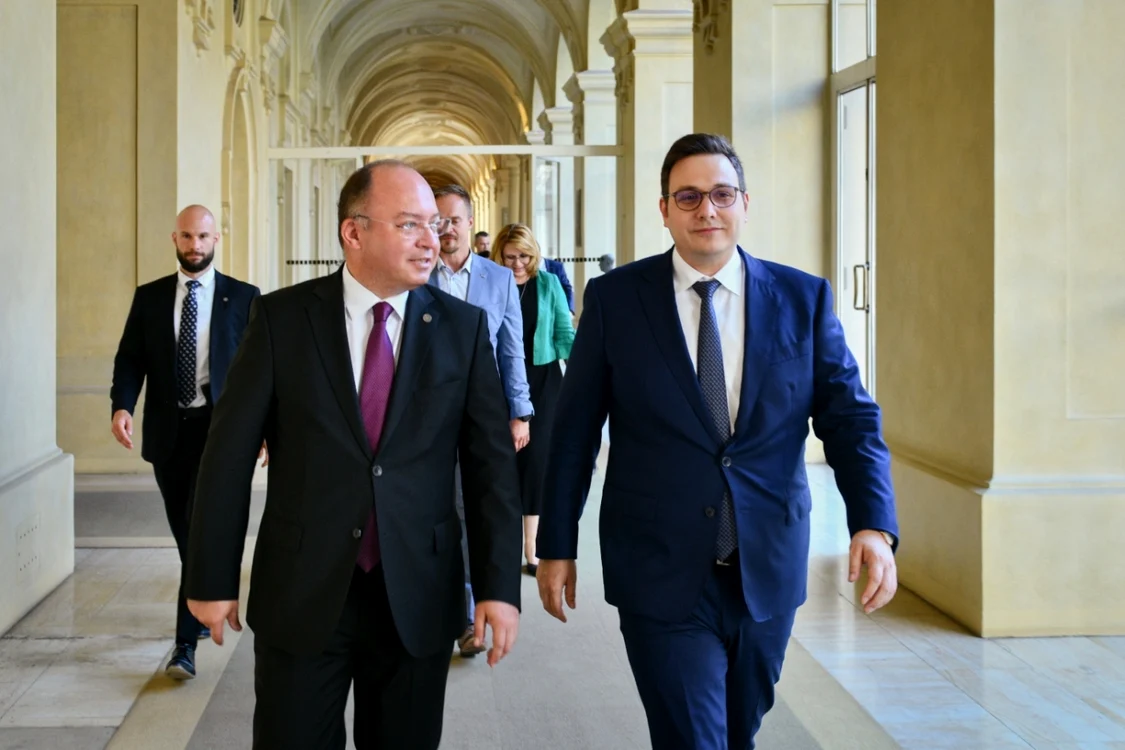 Bogdan Aurescu şi Jan Lipavský FOTO: Twitter Jan Lipavský