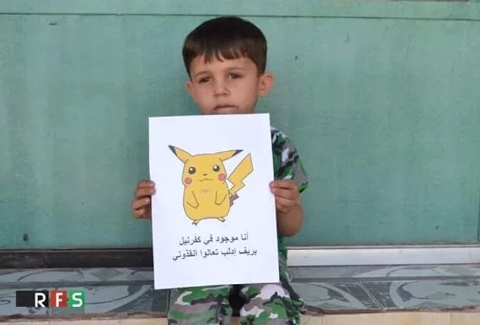 Copiii sirieni folosesc Pokemon Go pentru a emite un semnal de alarmăFoto: Twitter