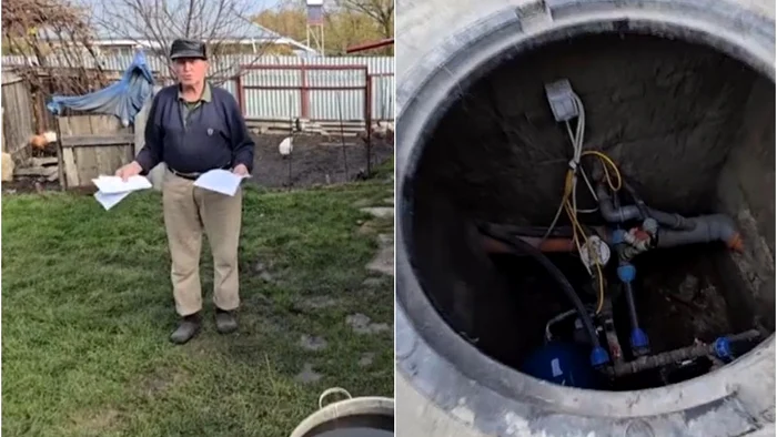 Sătean din Boroșoaia, județul Iași, care a primit o factură imensă / foto: captura Antena 3 CNN