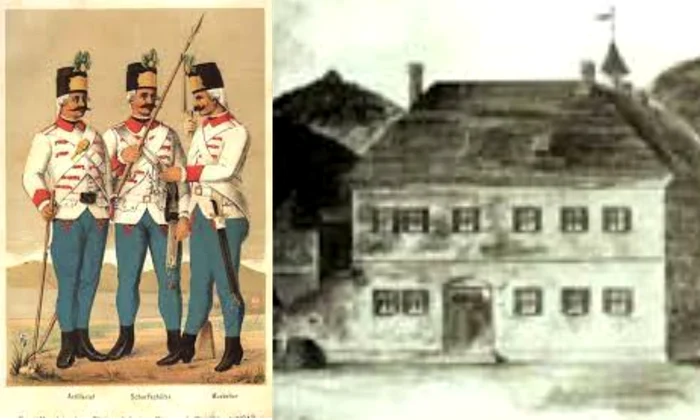 Institutul Militar din Năsăud, incendiat în timpul Revoluției Maghiare de la 1848-1849 (foto: Complexul Muzeal Bistrița-Năsăud)