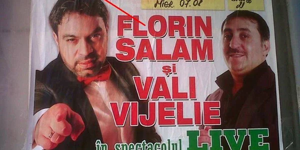 Afişul spectacolului de manele Saint Tropez - cu Florin Salam şi Vali Vijelie - Artă contra drog