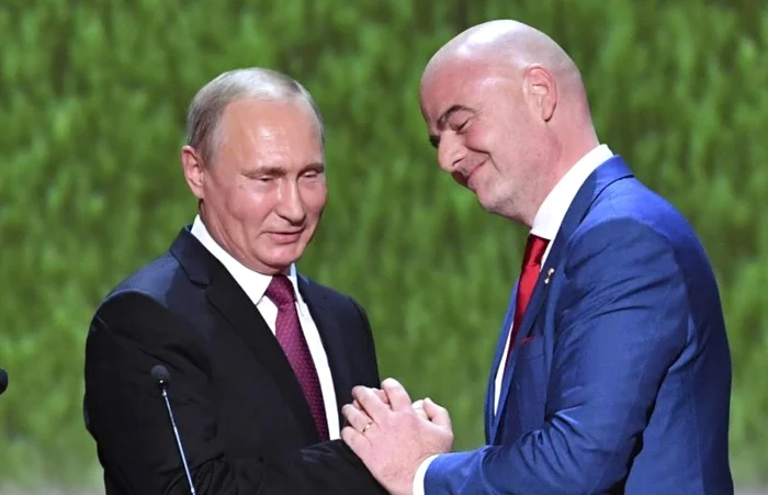 Vladimir Putin, în relații bune cu șeful FIFA, Gianni Infantino