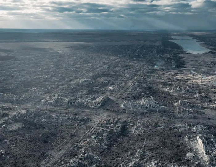 Mariinka, un oraș în ruine FOTO Twitter @MFA_Ukraine