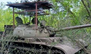 tanc rusesc T 55 in ucraina jpg
