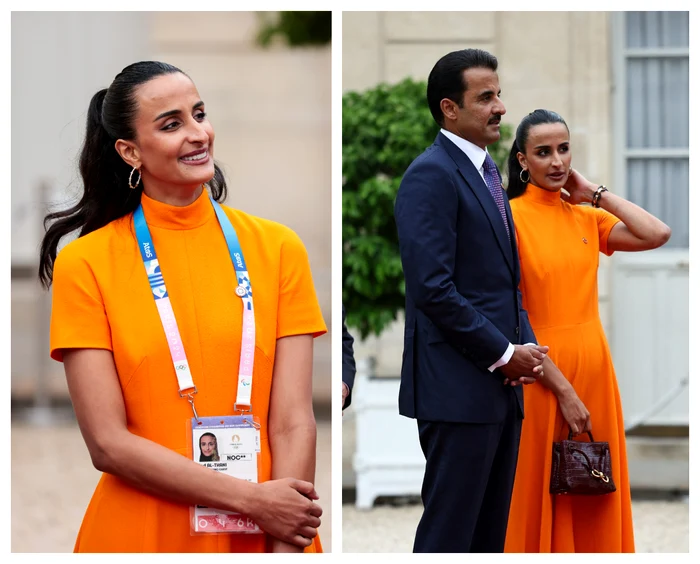 Șeicul Qatarului și Sara sora lui colaj jpg