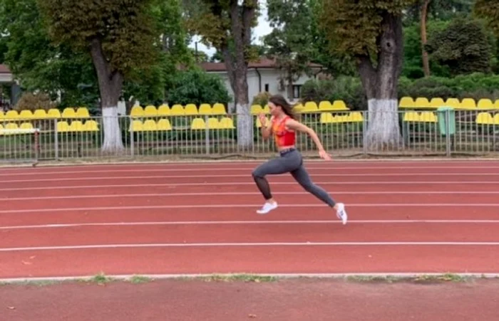 Maria Mihalache la antrenament