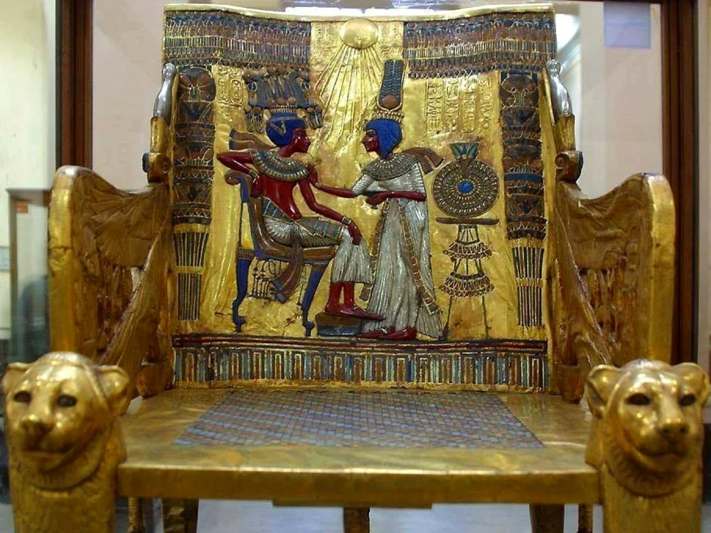 Tronul de aur al lui Tutankhamon din Muzeul Egiptean de Arheologie din Cairo Foto Daciana Stoica - Adevărul