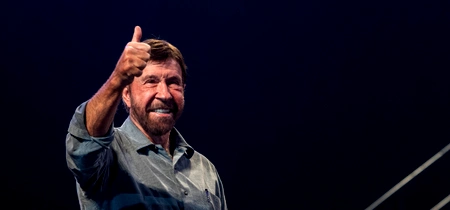 Chuck Norris la un eveniment în 2018 FOTO EPA-EFE