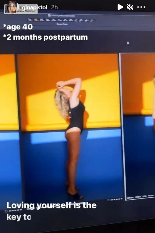 Gina Pistol a pozat în costum de baie la doar două luni după ce a născut Sursă foto: Captură video