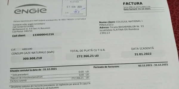 factură de infarct la un liceu din olt