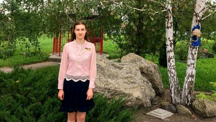 Evelina Gudan, câștigătoarea Olimpiadei de limba română din Ucraina FOTO Facebook