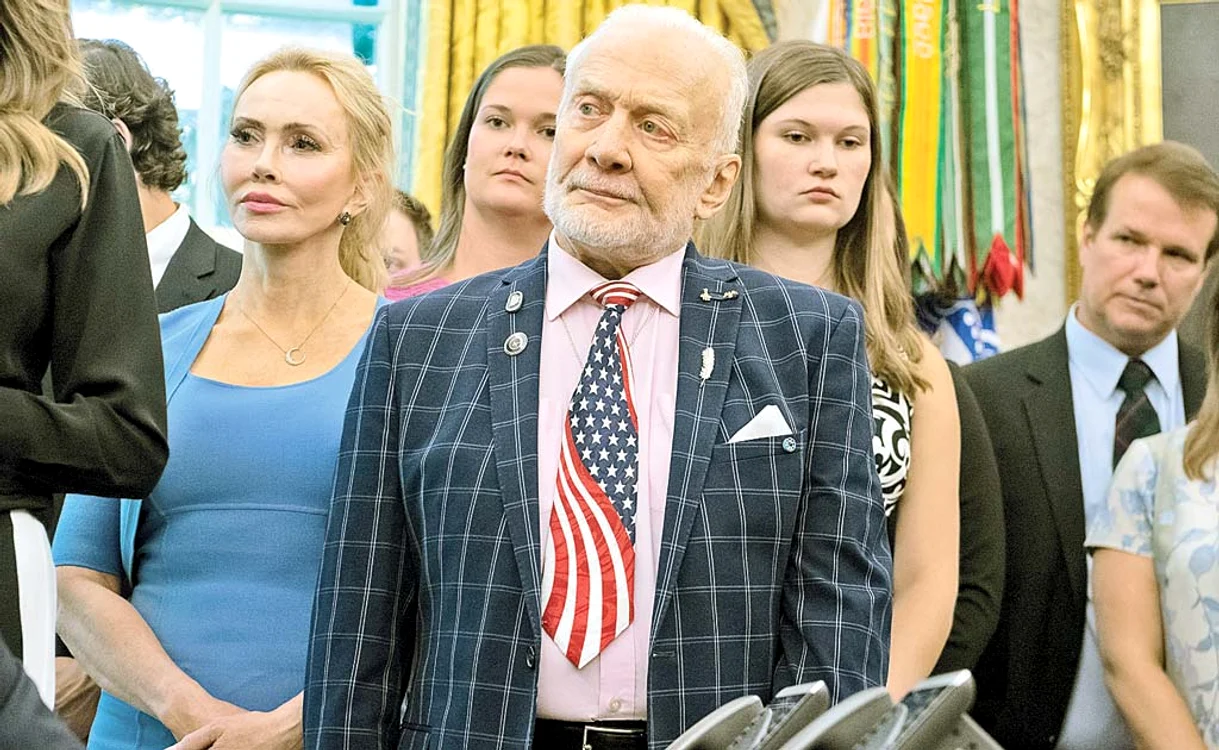 Anca Faur şi Buzz Aldrin, săptămâna trecută, la Casa Albă