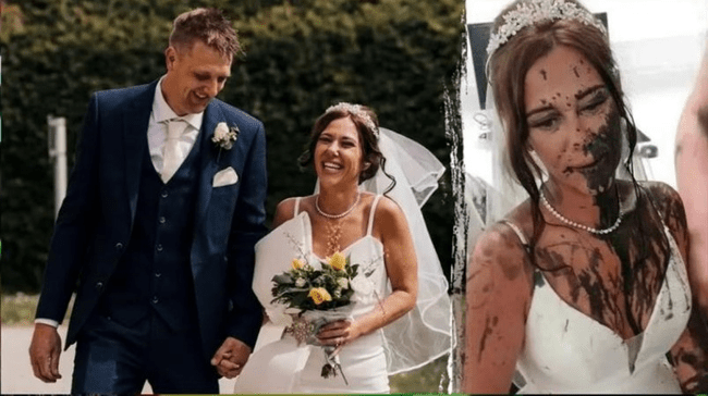 Cumnata i-a stricat cea mai frumoasă zi din viața ei. Mireasa s-a trezit stropită cu cerneală neagră chiar în fața altarului