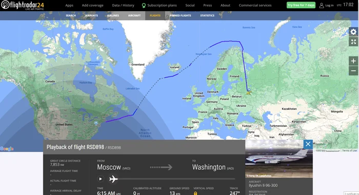 FOTO Captura flightradar24.com