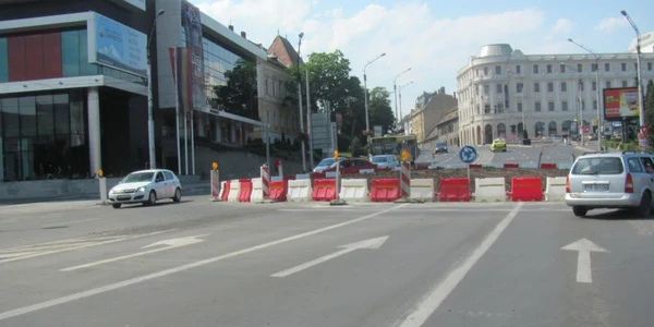 Sensul giratoriu din Piața Unirii