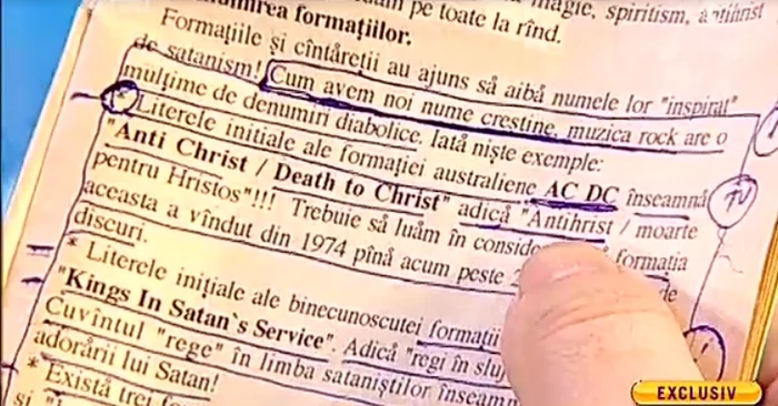 Preotul Casian citea dintr-o carte despre numele „sataniste”