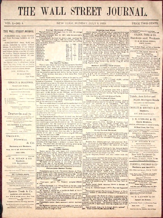 Primul număr al cotidianului FOTO Wikipedia