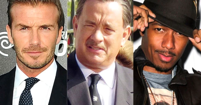 David Beckham, Tom Hanks şiNIck Cannon s-au alăturat mişcării Movember în 2012 FOTO:uk.eonline.com