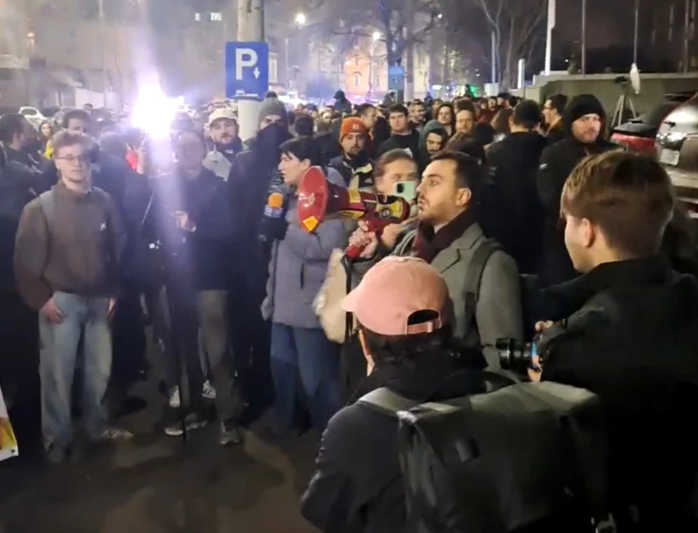 Protest în Capitală FOTO: captura video