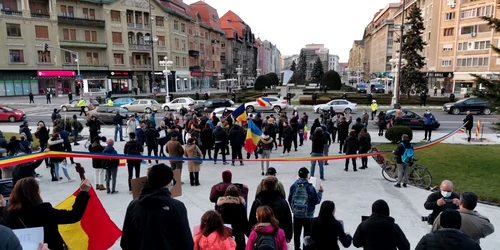 Forţele de ordine au blocat centrul Timişoarei FOTO Ş.Both