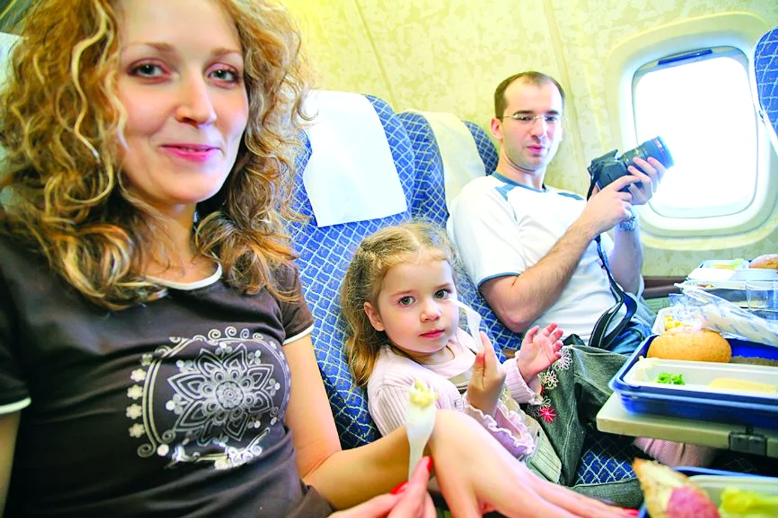 În avion