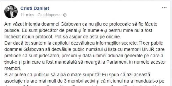postare cristi danilet