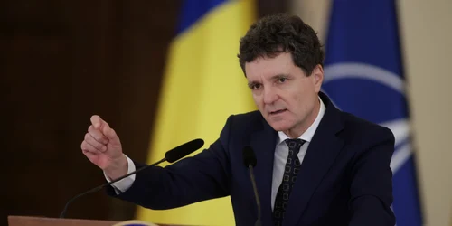 Nicușor Dan și Mark Rutte susțin declarații comune de presă după întâlnirea de la Palatul Cotroceni. FOTO Inquam Photos / George Călin