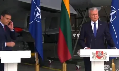 VIDEO: Premierul spaniol și președintele Lituaniei, evacuați de urgență din cauza unui avion rusesc jpeg