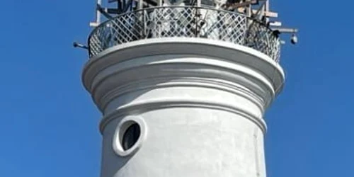 Farul vechi din Sulina Tulcea - în lucrări de reparaţii Sursa Facebook ADI ITI Delta Dunării