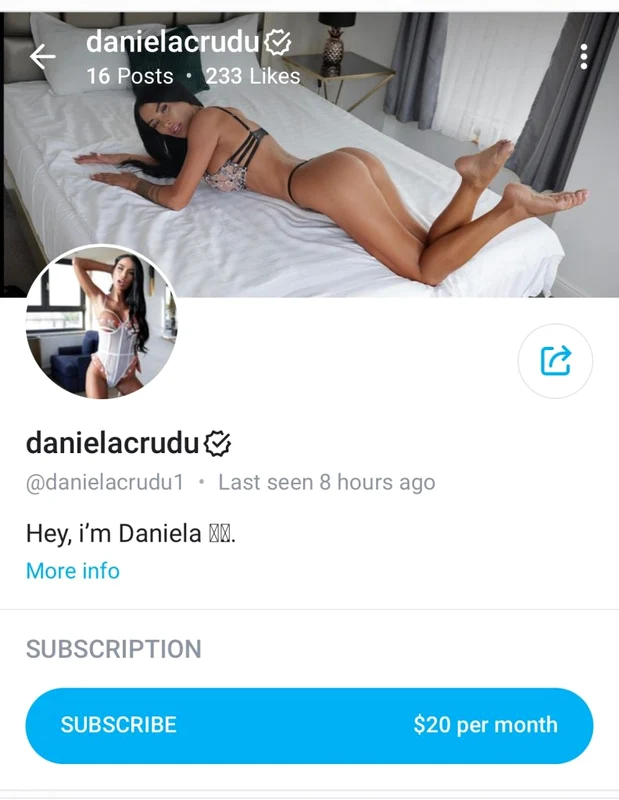 Daniela Crudu are cont pe OnlyFans