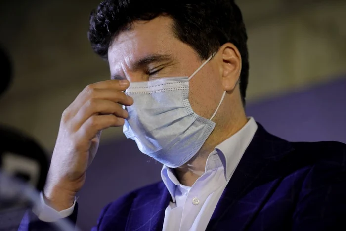 Nicușor Dan, primarul Capitalei, îndemană populația Bucureștiului să poarte mască atât în spațiile închise, cât și în cele deschise Sursa foto: INQUAM PHOTOS/George Călin