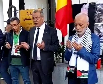 Momente de reculegere la Ambasada Palestinei (Imagini de arhiva) Foto Facebook 