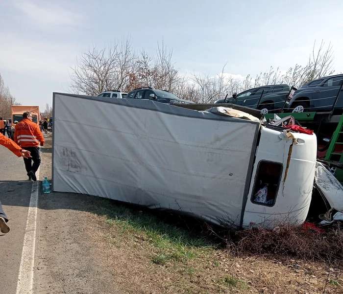 Accident în apropiere de Margina FOTO DRDP Timișoara