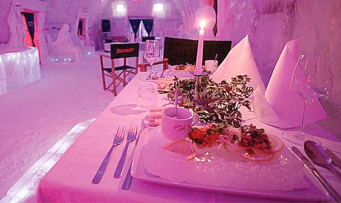 Gheață chiar și în farfurii