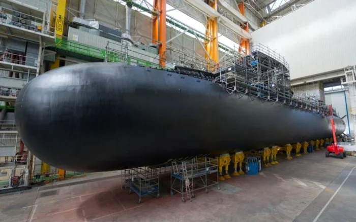 Submarinul nuclear construit de Naval Group, foto Twitter Naval Group