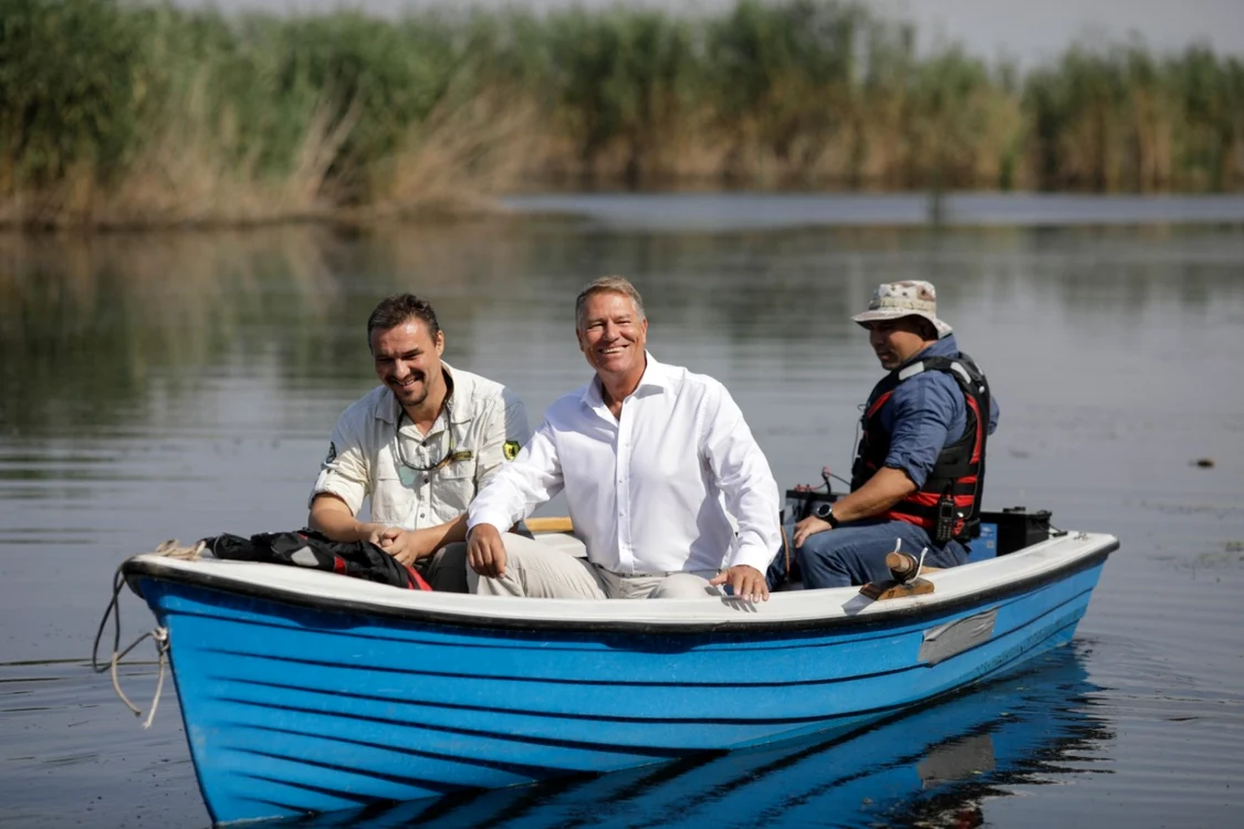 Klaus Iohannis a vizitat Parcul Natural Comana. FOTO: Inquam Photos/ George Calin