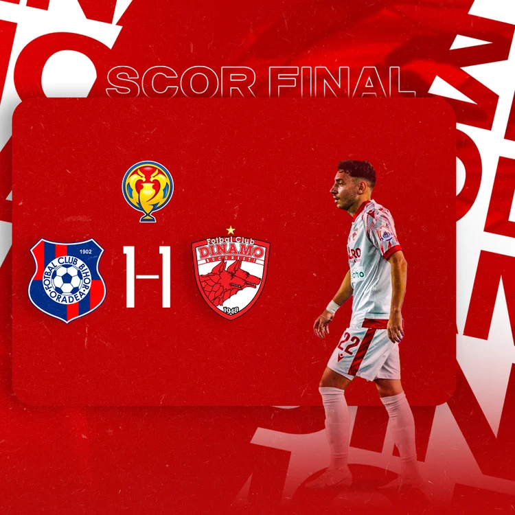 Dinamo - FC Bihor 1-1 FOTO: Dinamo București/Facebook