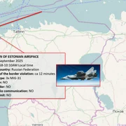 Harta cu avioanele de vânătoare ale Rusiei în spațiul aerian al Estoniei FOTO Ministerul eston al Apărării