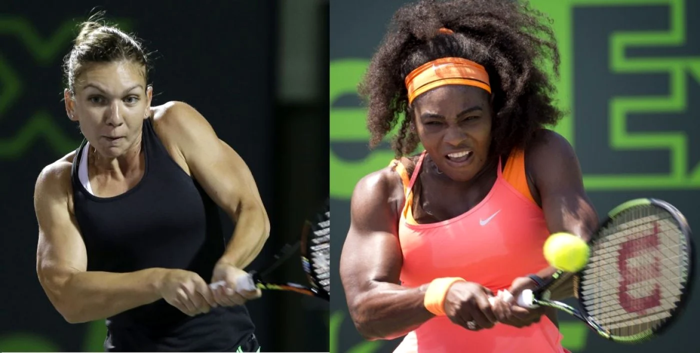 Simona Halep vs Serena Williams, în semifinala Miami Open FOTO Colaj AP